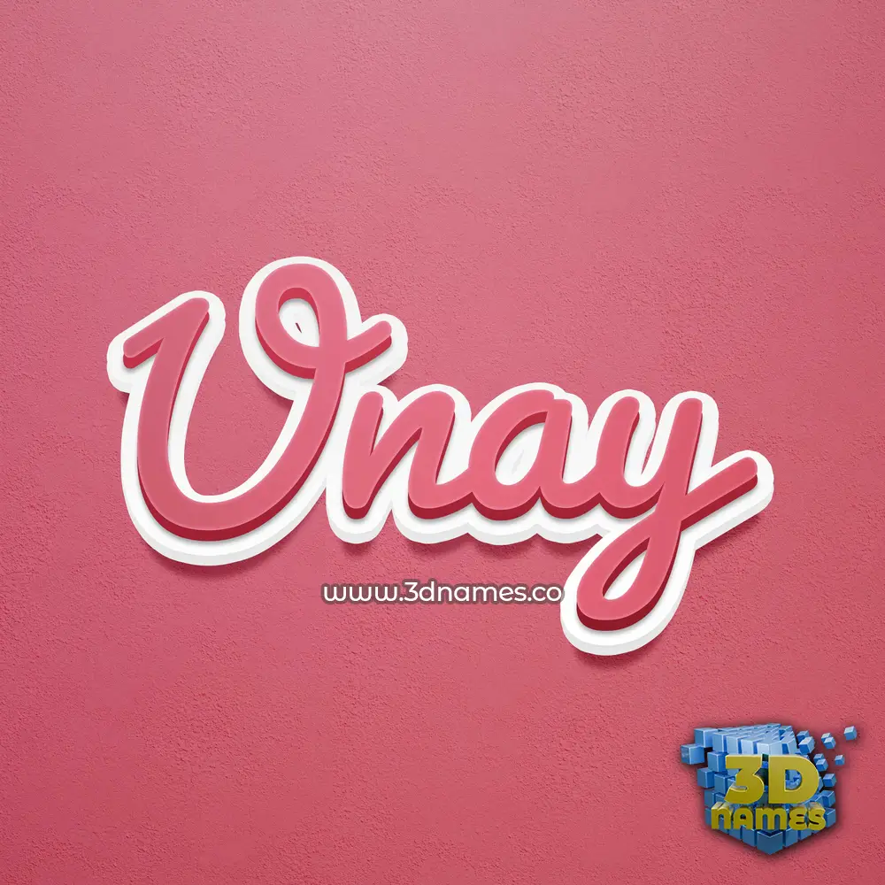 unay in Red Scribble style - 3D name wallpaper