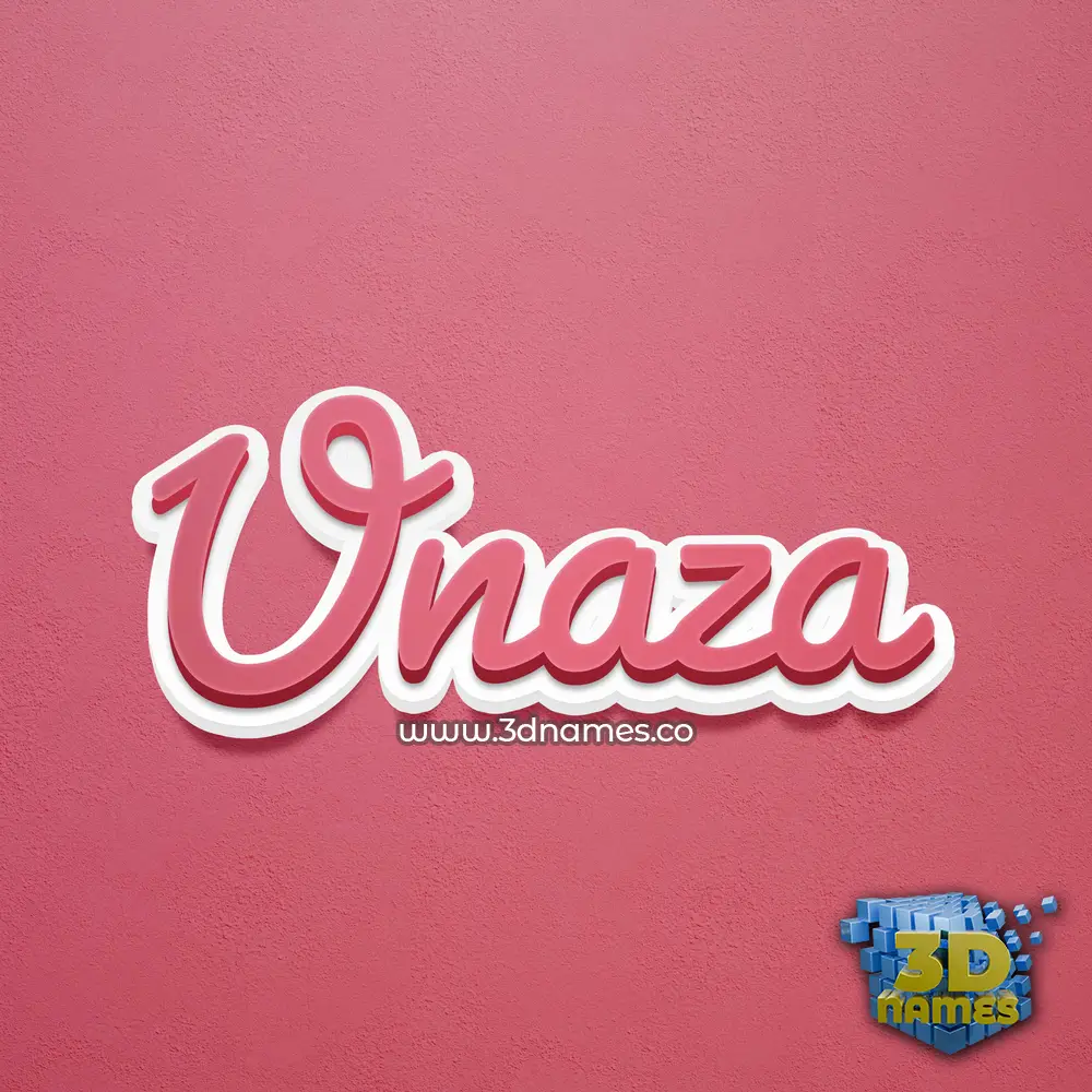 unaza in Red Scribble style - 3D name wallpaper