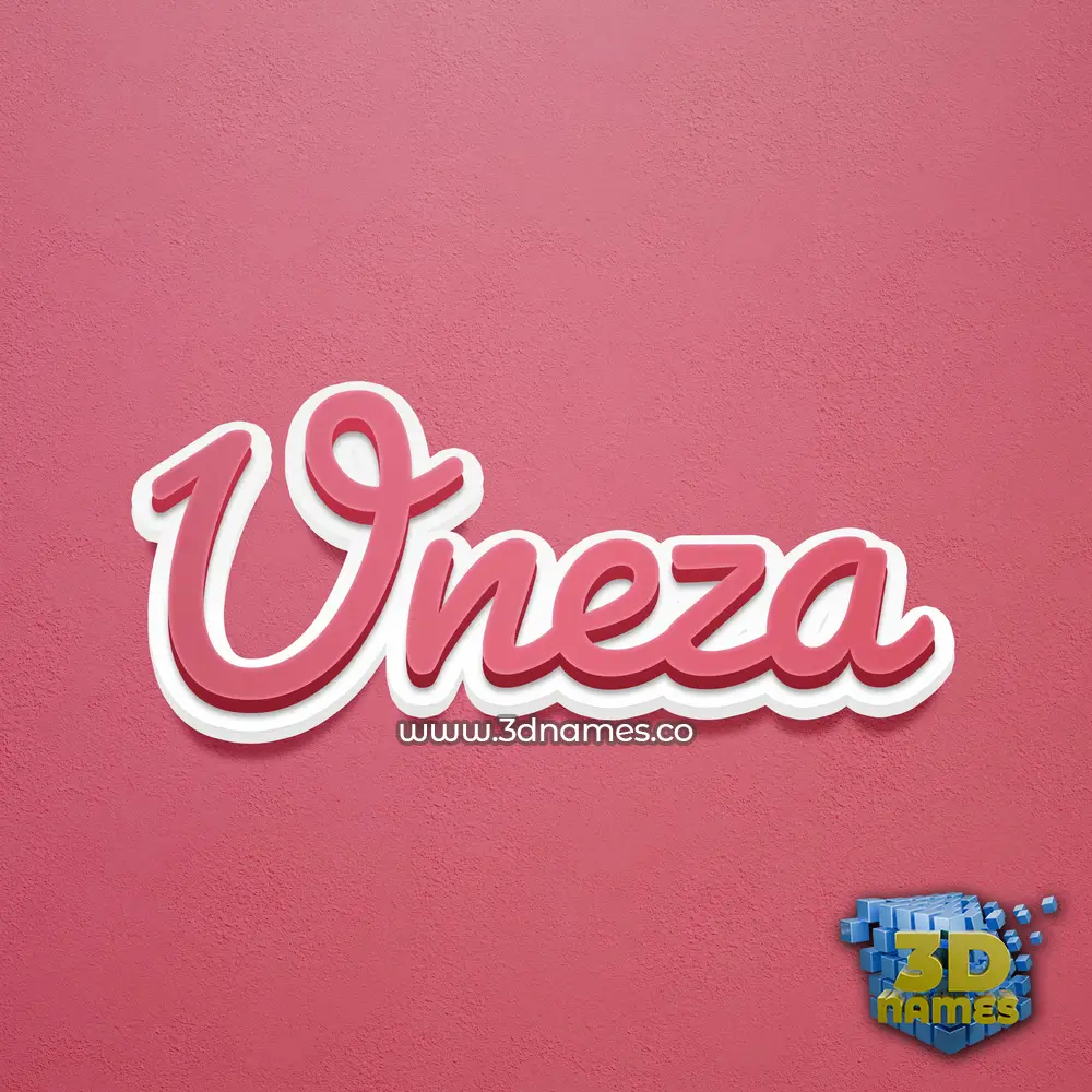 uneza in Red Scribble style - 3D name wallpaper