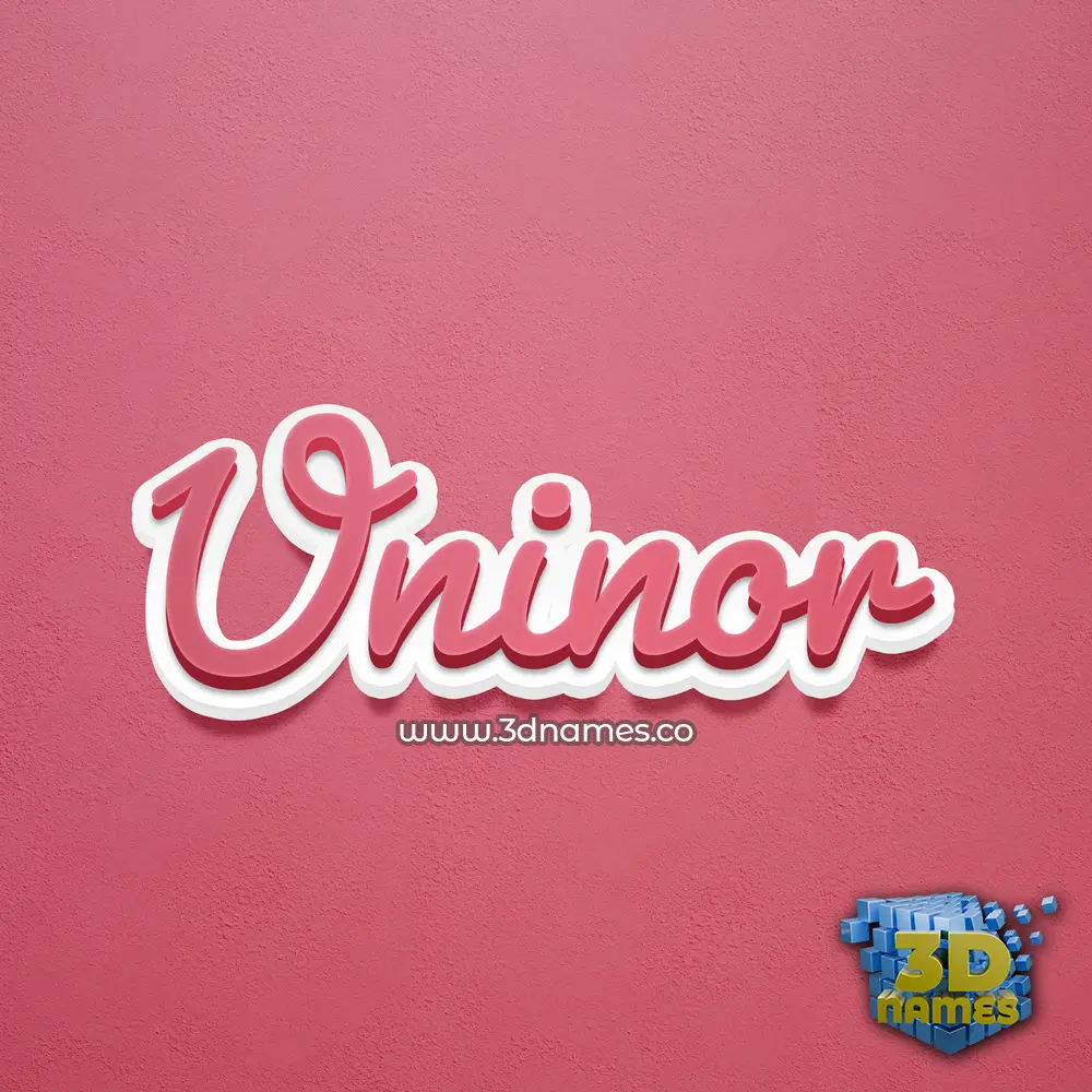 uninor in Red Scribble style - 3D name wallpaper