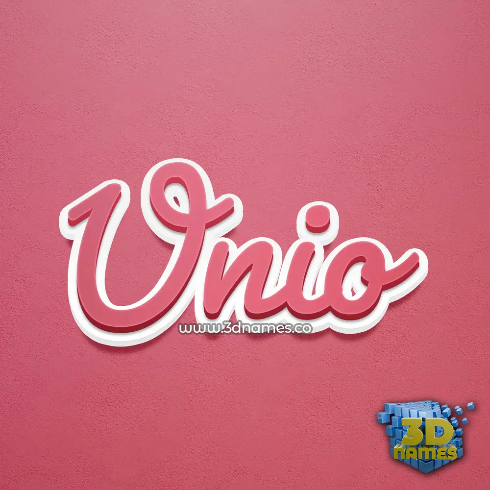 unio in Red Scribble style - 3D name wallpaper