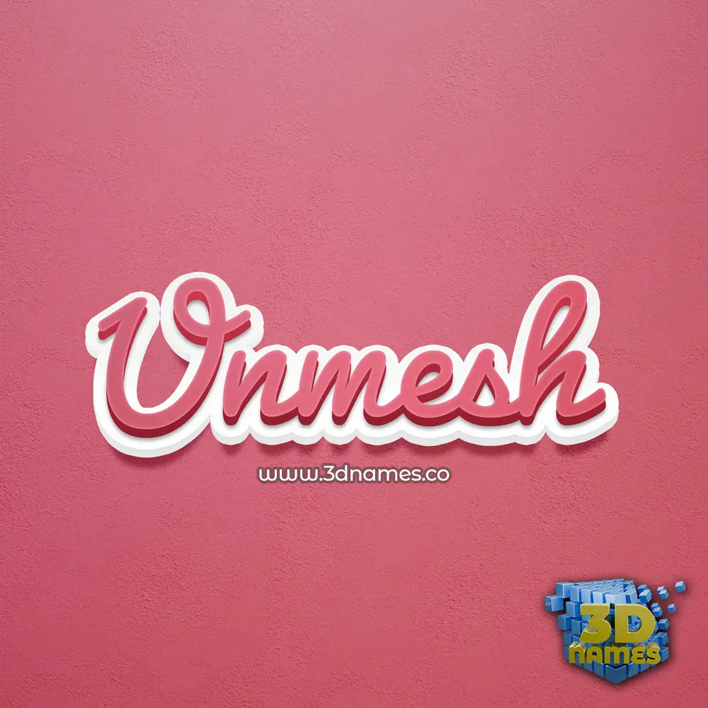unmesh in Red Scribble style - 3D name wallpaper