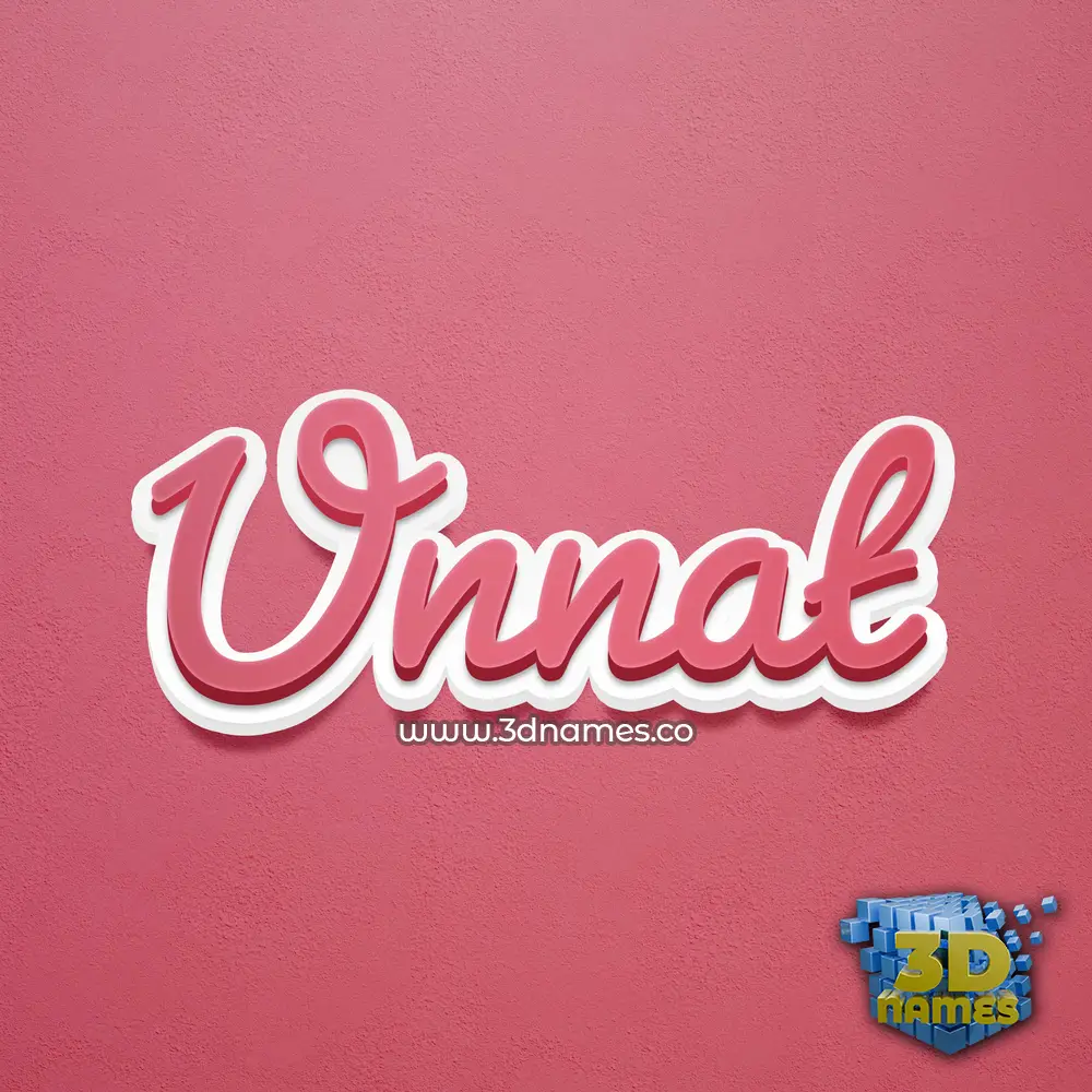 unnat in Red Scribble style - 3D name wallpaper