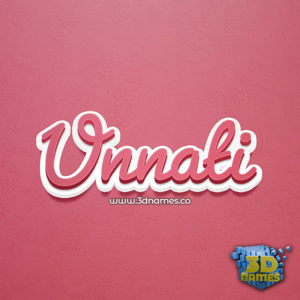 unnati in Red Scribble style - 3D name wallpaper