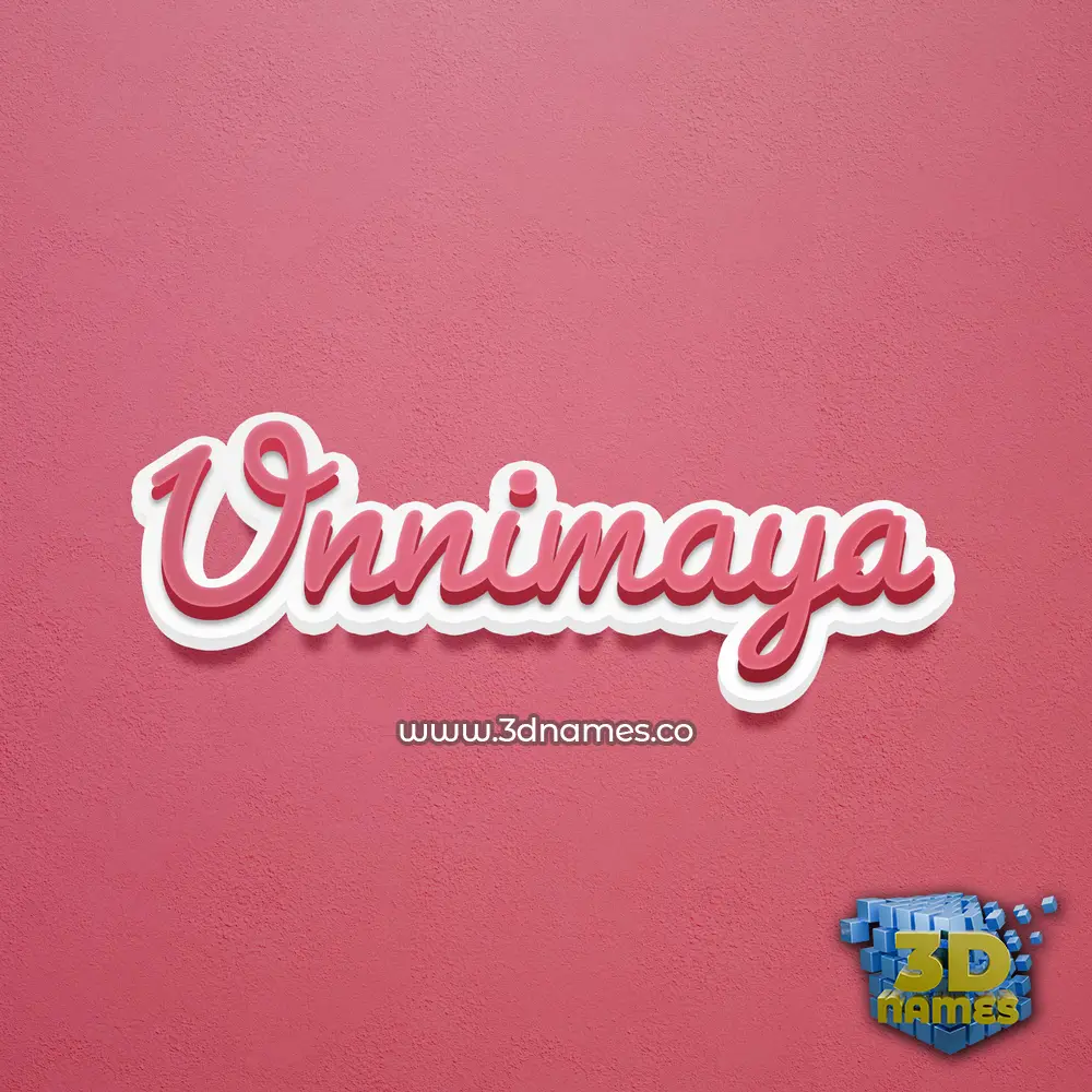unnimaya in Red Scribble style - 3D name wallpaper