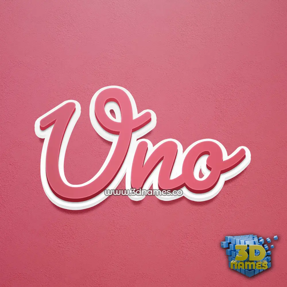 uno in Red Scribble style - 3D name wallpaper