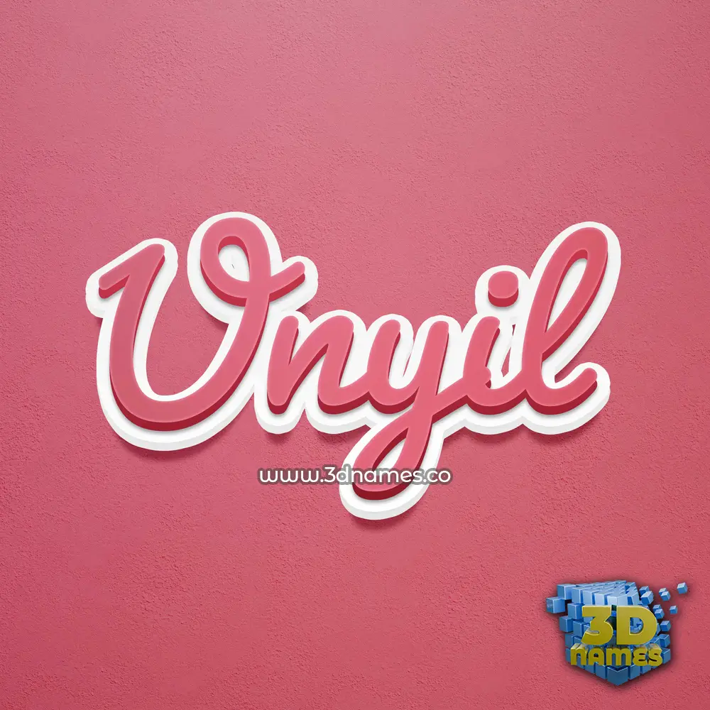 unyil in Red Scribble style - 3D name wallpaper