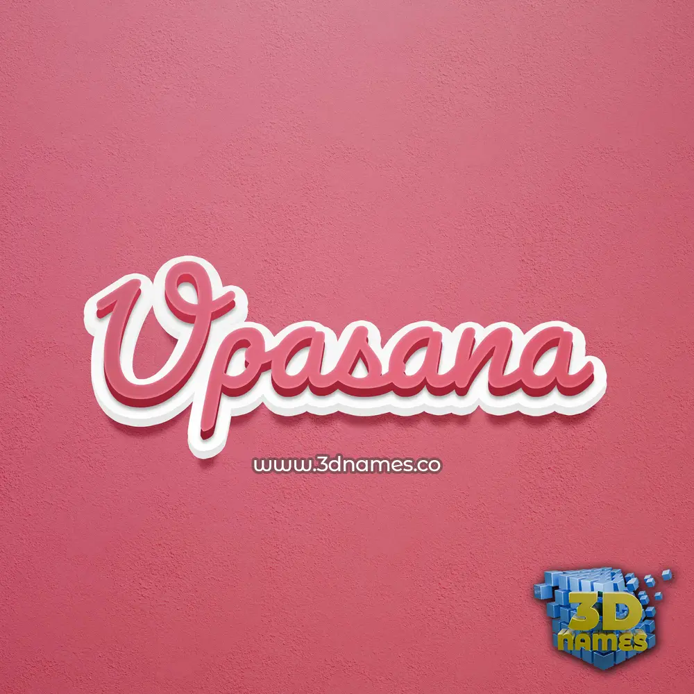 upasana in Red Scribble style - 3D name wallpaper