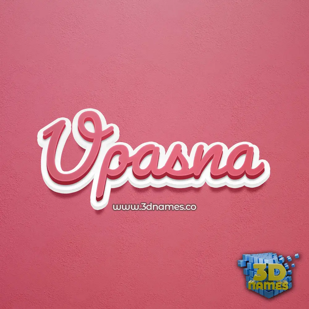 upasna in Red Scribble style - 3D name wallpaper