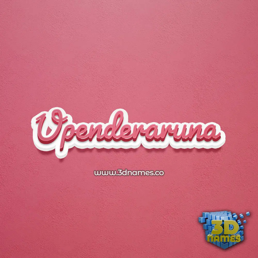 upenderaruna in Red Scribble style - 3D name wallpaper