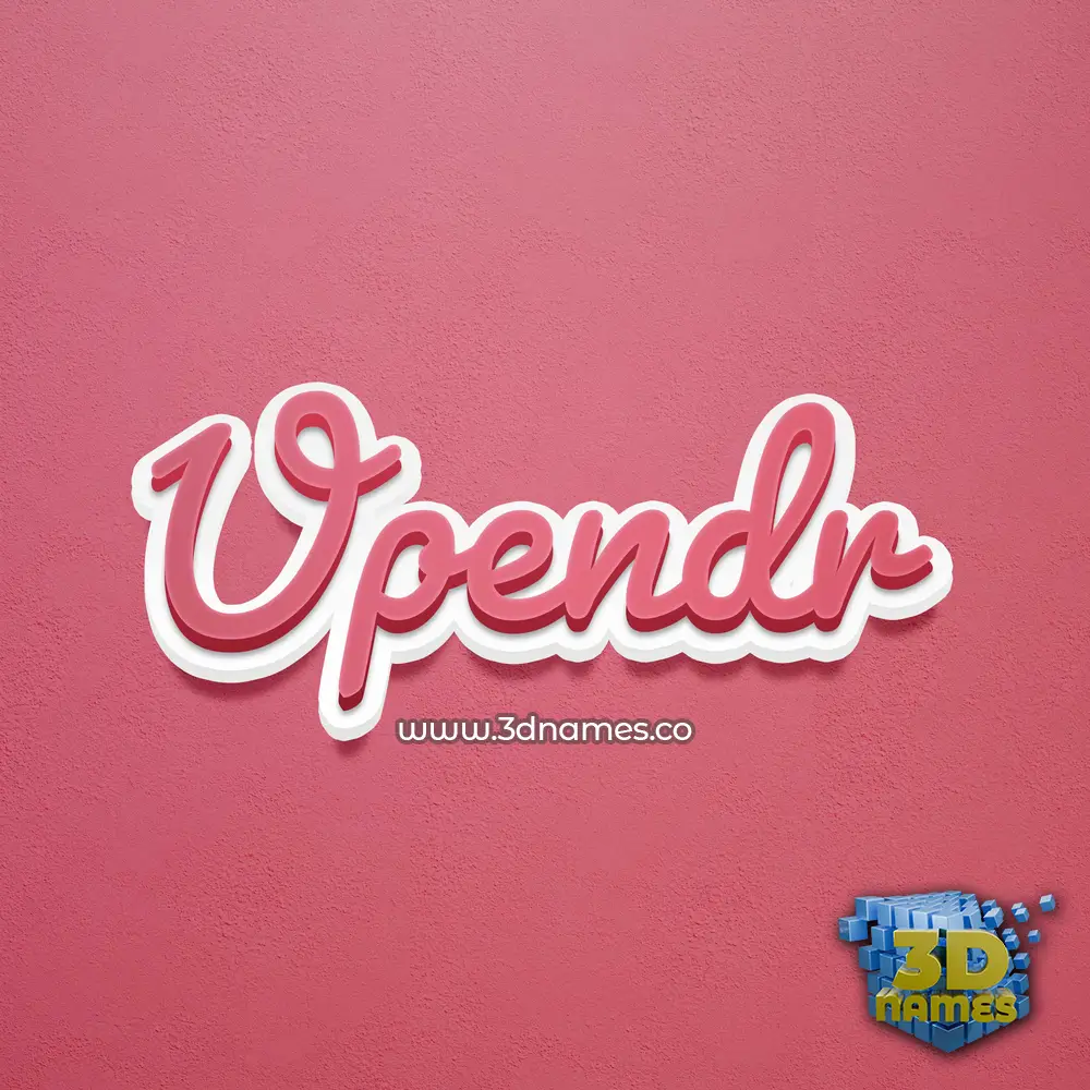 upendr in Red Scribble style - 3D name wallpaper
