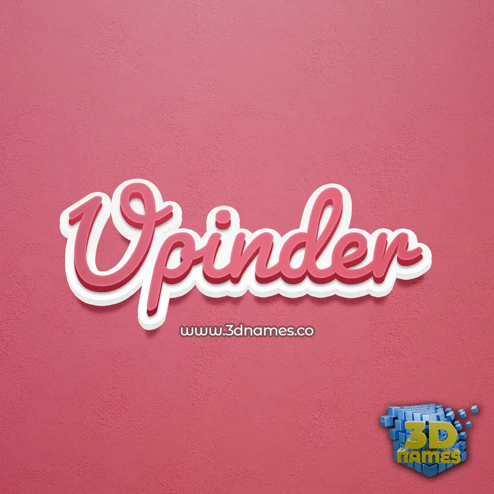 upinder in Red Scribble style - 3D name wallpaper
