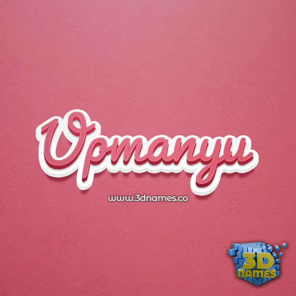 upmanyu in Red Scribble style - 3D name wallpaper