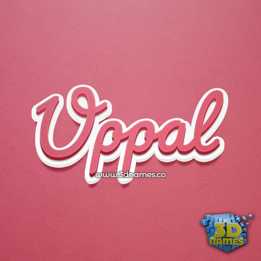 uppal in Red Scribble style - 3D name wallpaper