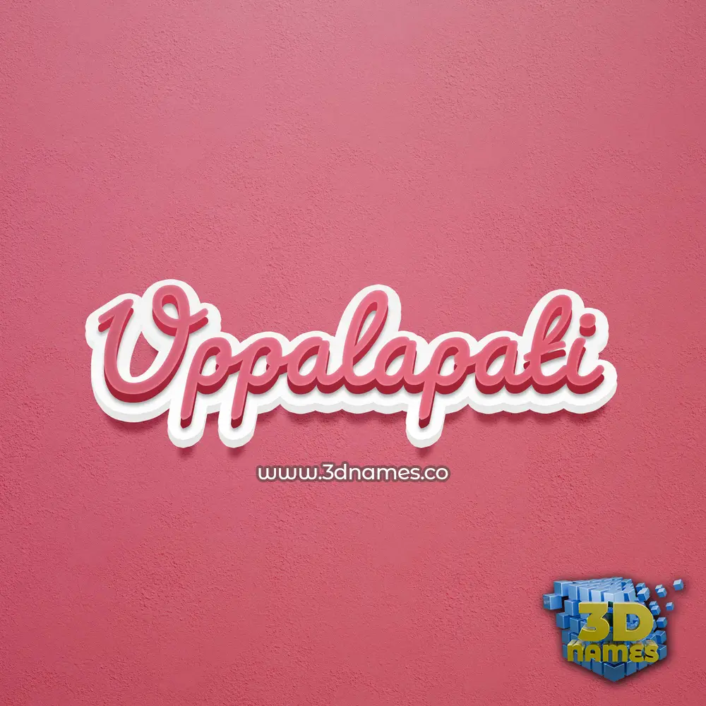 uppalapati in Red Scribble style - 3D name wallpaper