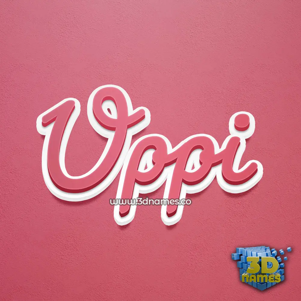 uppi in Red Scribble style - 3D name wallpaper