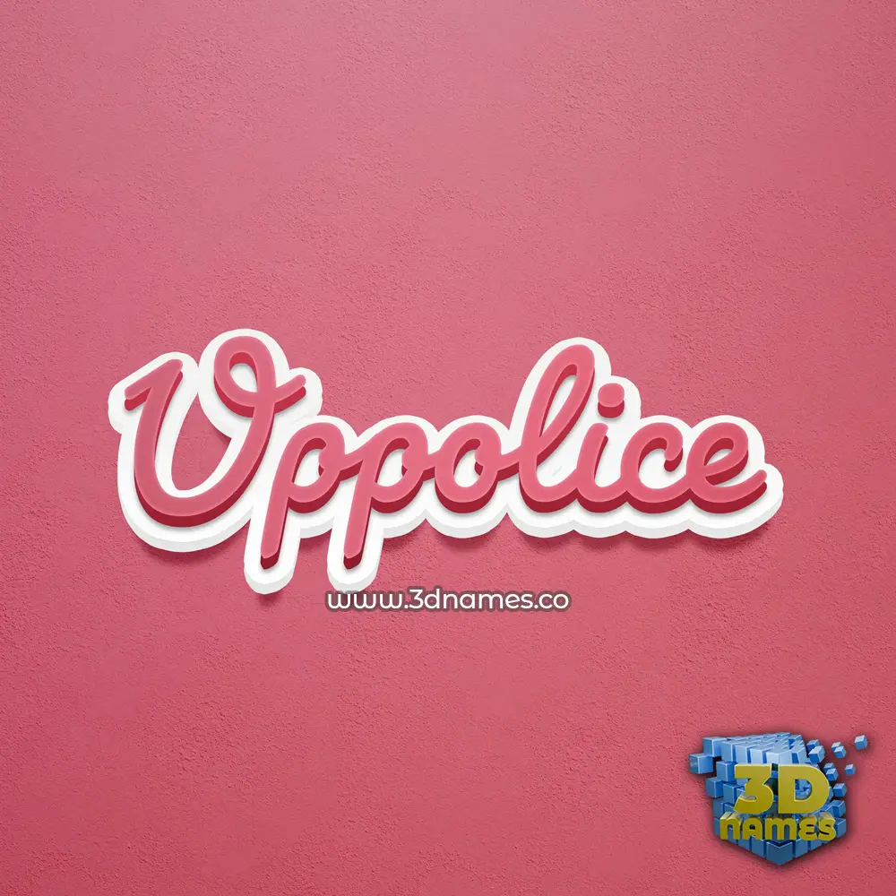 uppolice in Red Scribble style - 3D name wallpaper
