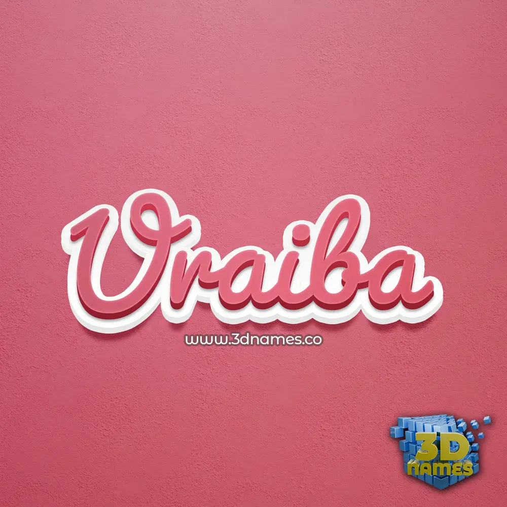uraiba in Red Scribble style - 3D name wallpaper