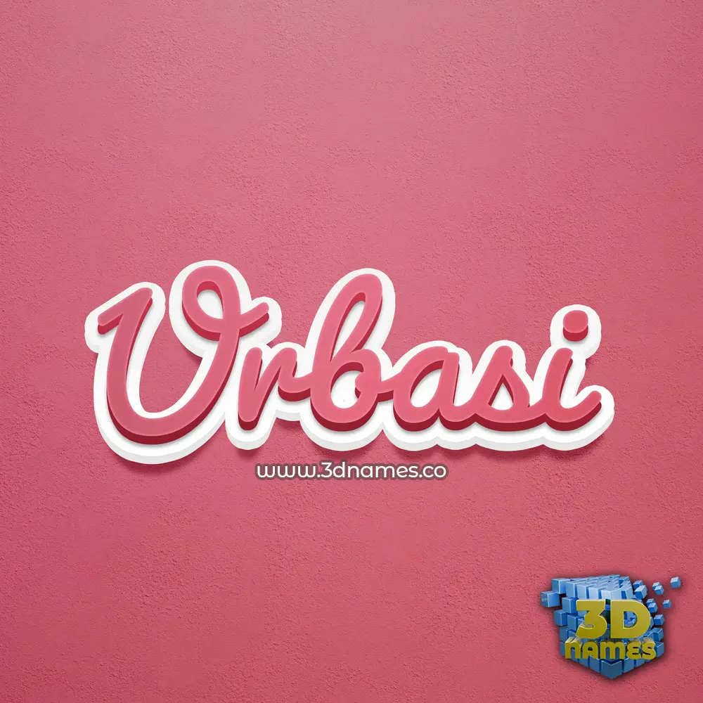 urbasi in Red Scribble style - 3D name wallpaper