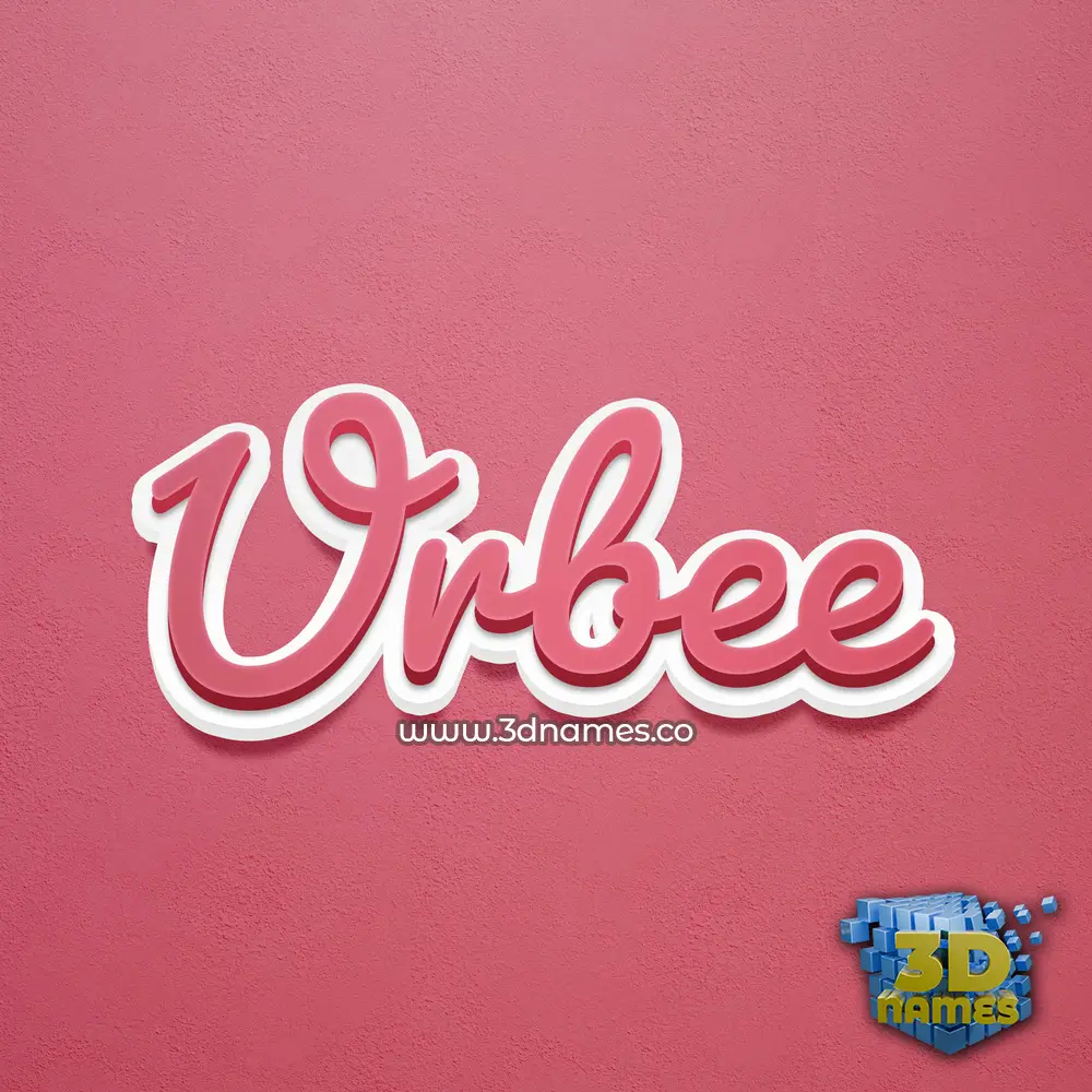 urbee in Red Scribble style - 3D name wallpaper
