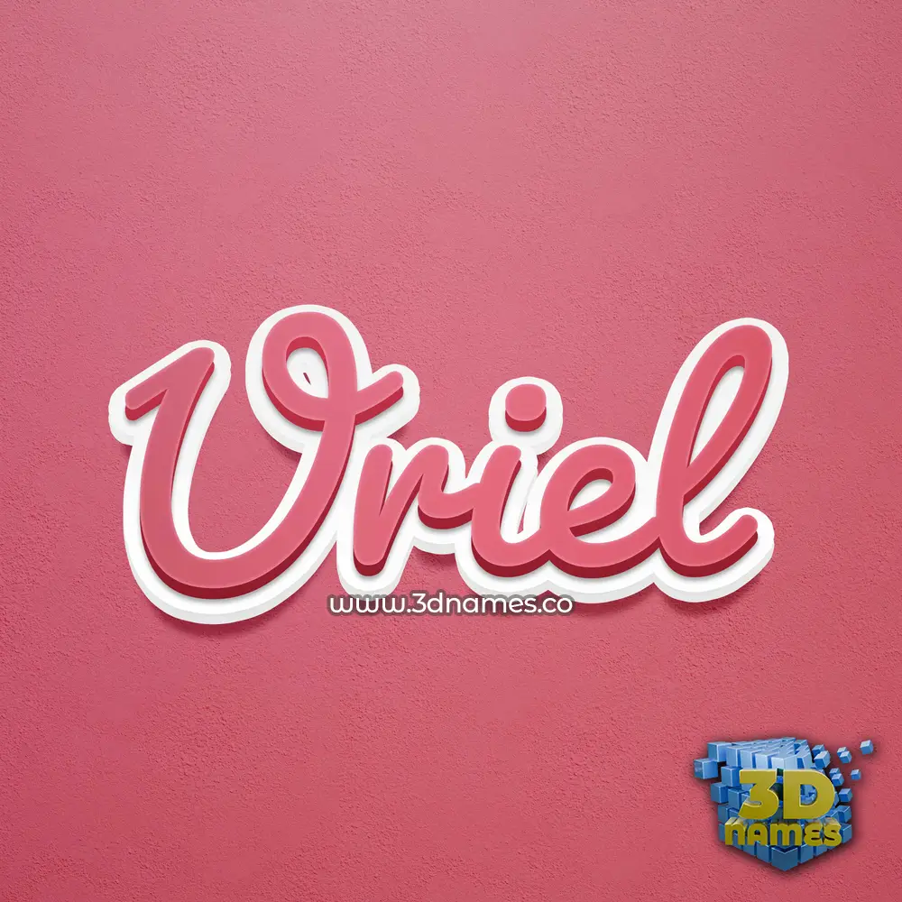 uriel in Red Scribble style - 3D name wallpaper