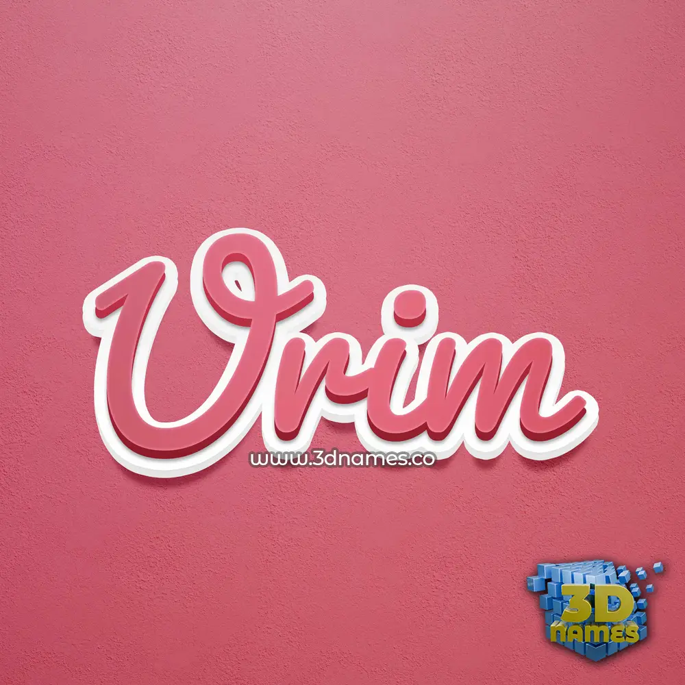 urim in Red Scribble style - 3D name wallpaper