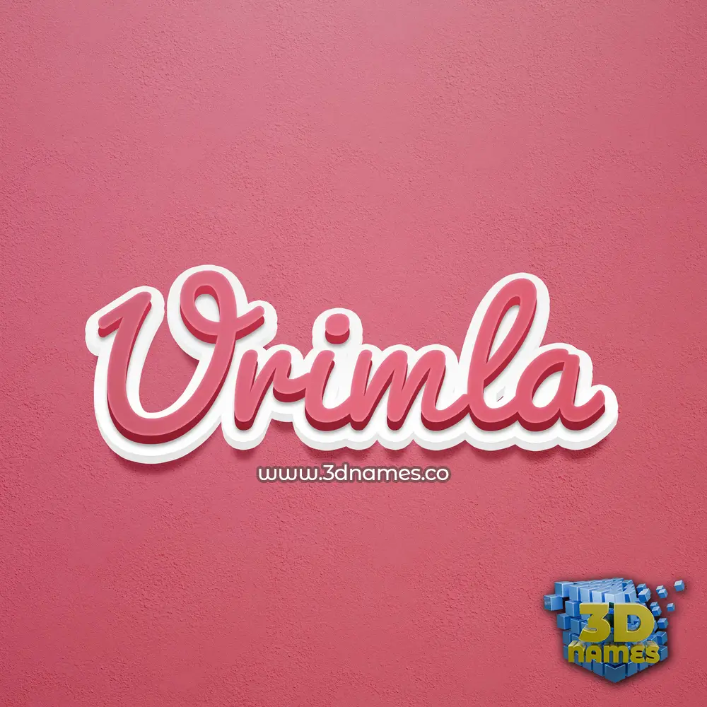 urimla in Red Scribble style - 3D name wallpaper