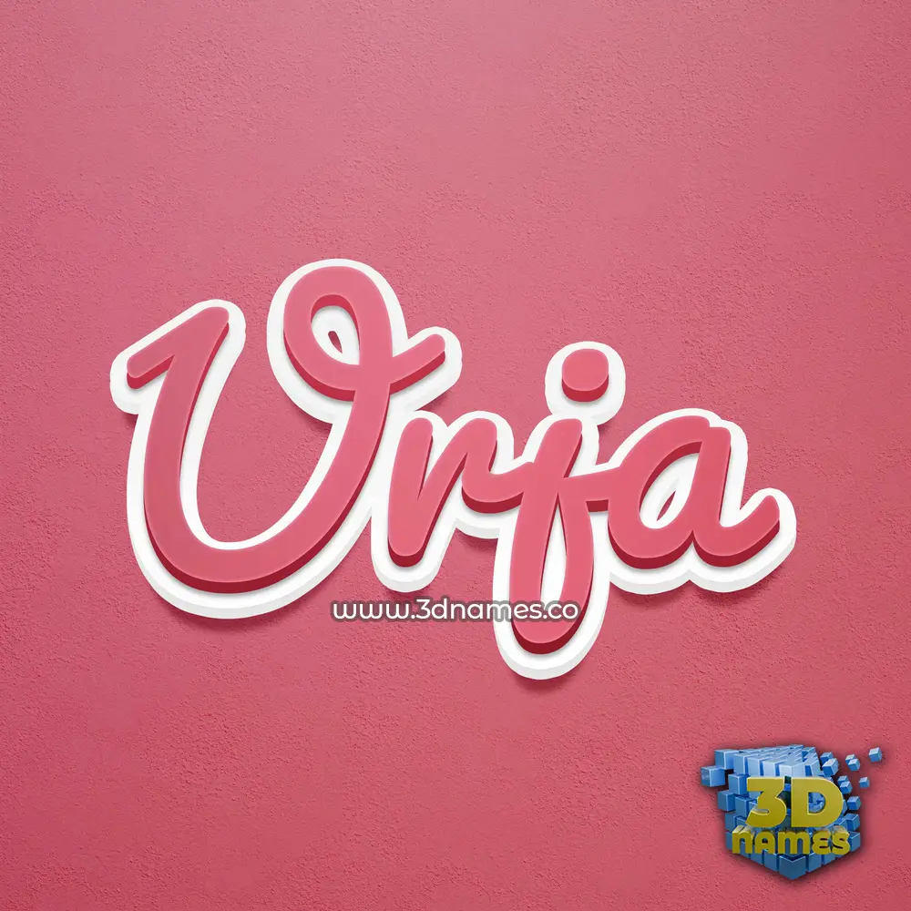 urja in Red Scribble style - 3D name wallpaper
