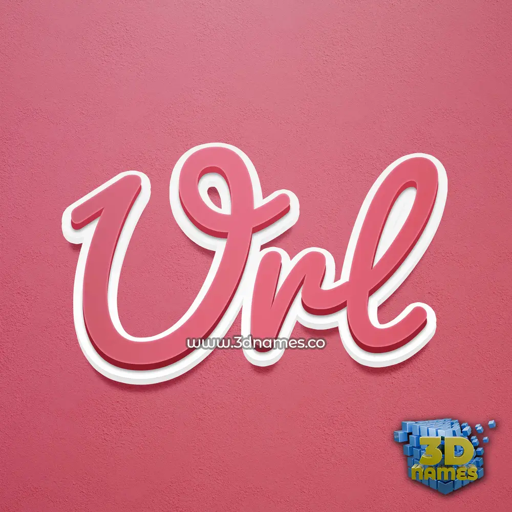 url in Red Scribble style - 3D name wallpaper