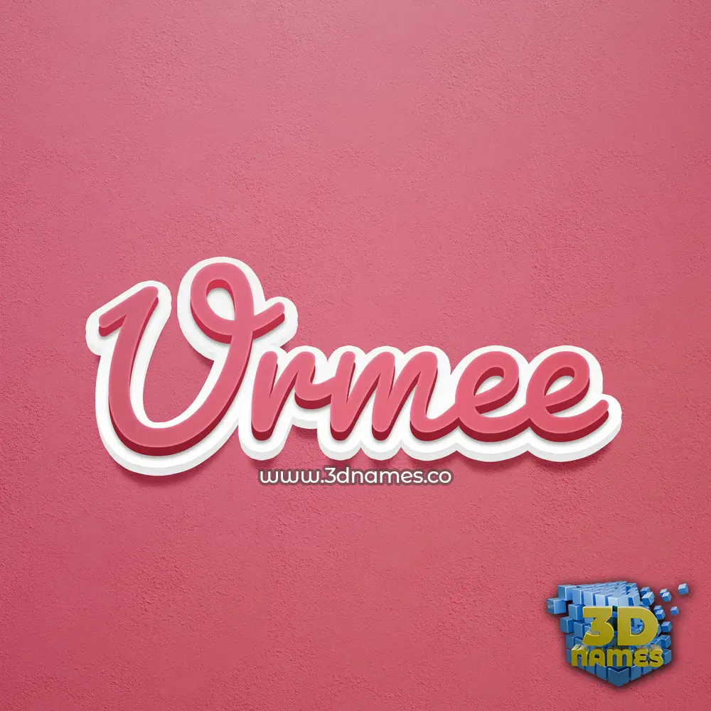 urmee in Red Scribble style - 3D name wallpaper