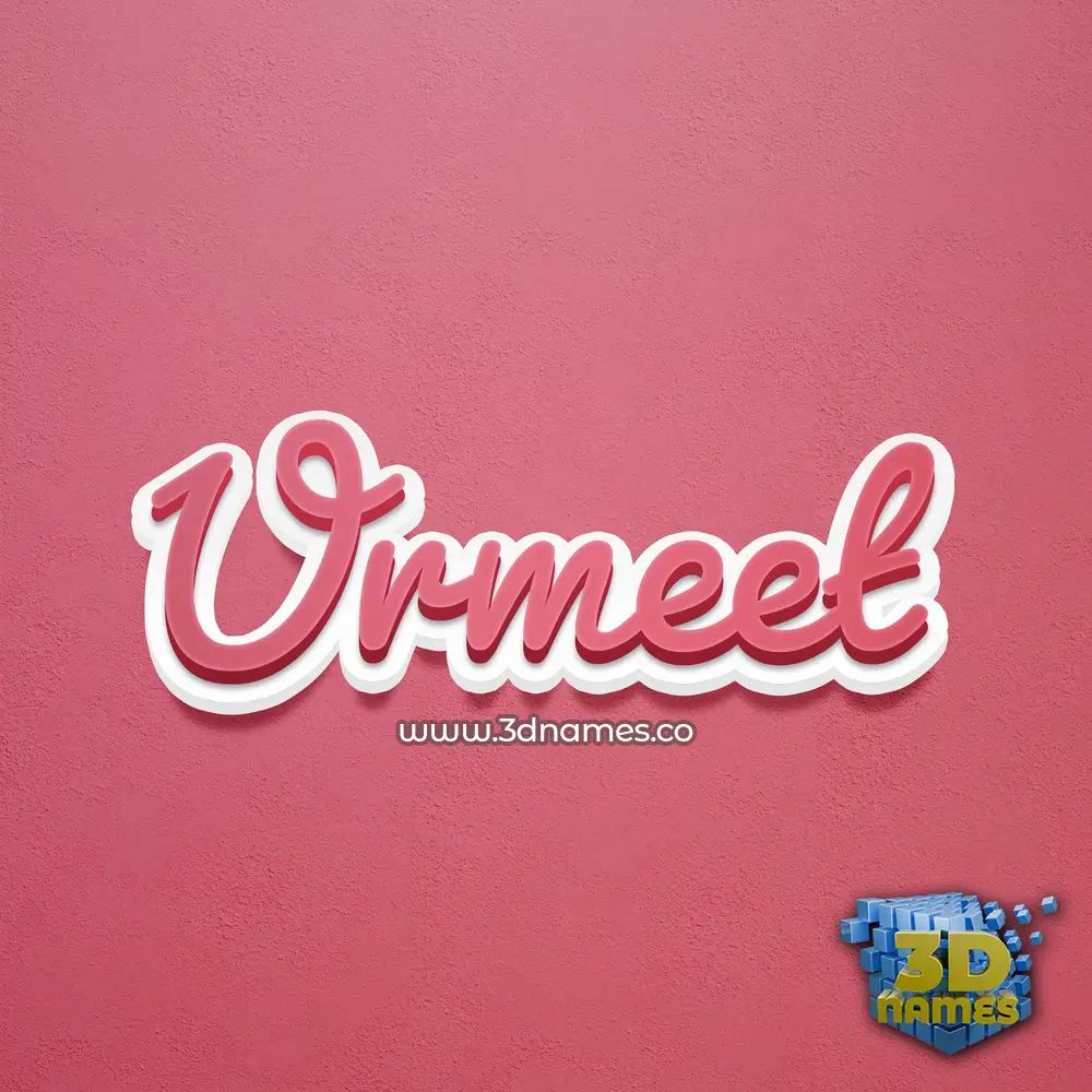 urmeet in Red Scribble style - 3D name wallpaper