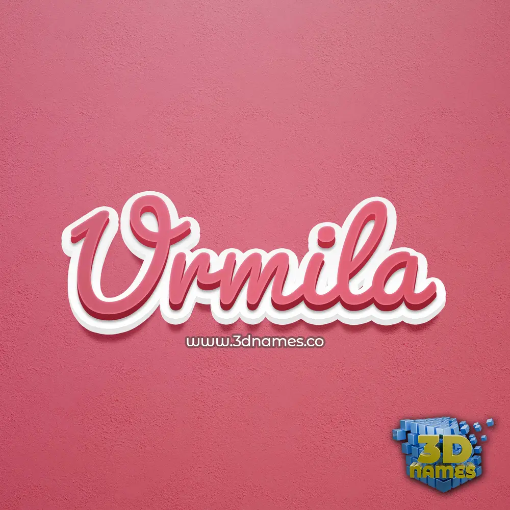 urmila in Red Scribble style - 3D name wallpaper