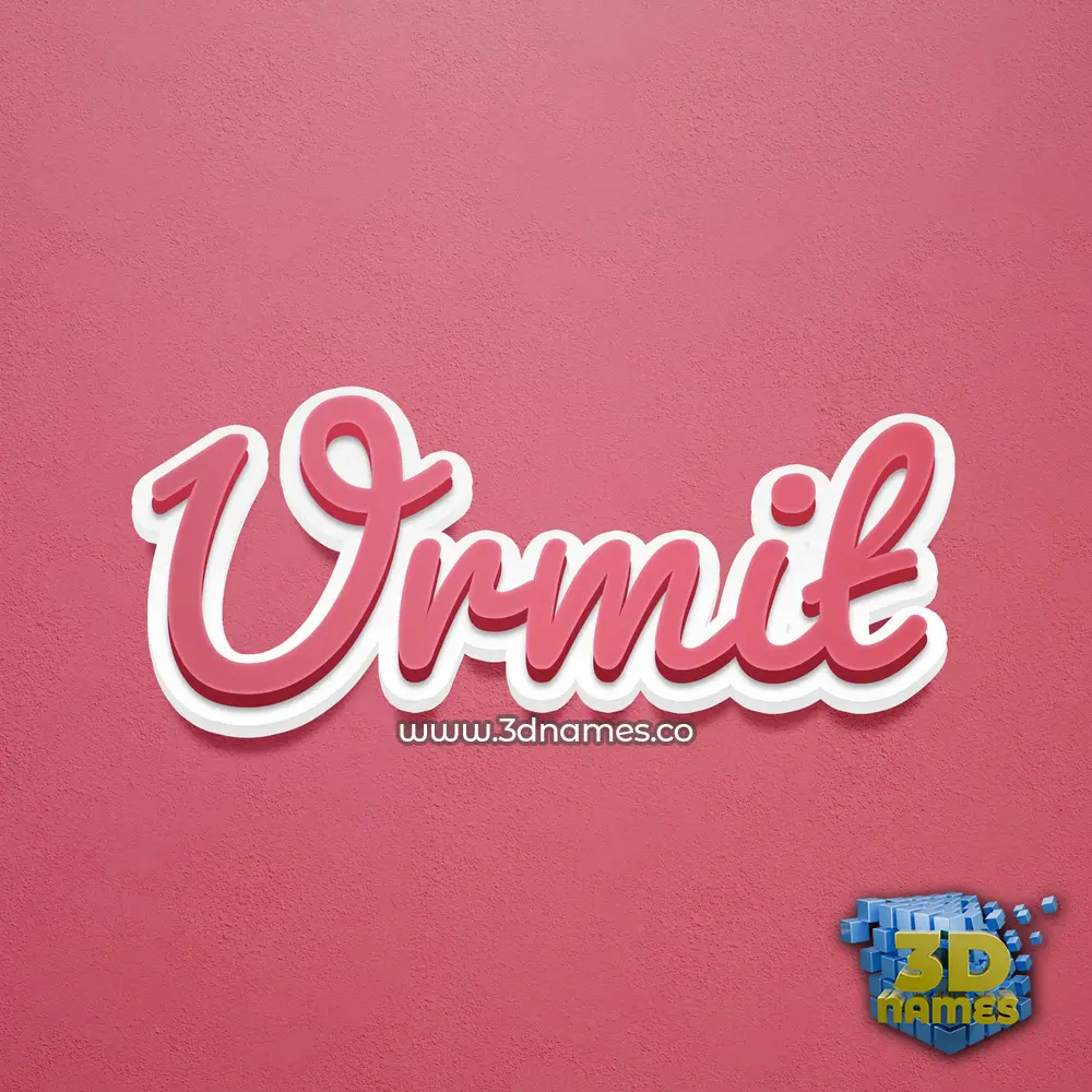 urmit in Red Scribble style - 3D name wallpaper