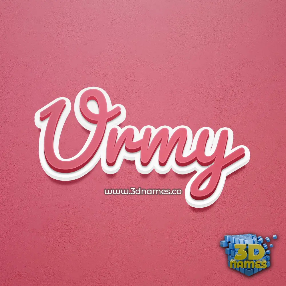 urmy in Red Scribble style - 3D name wallpaper