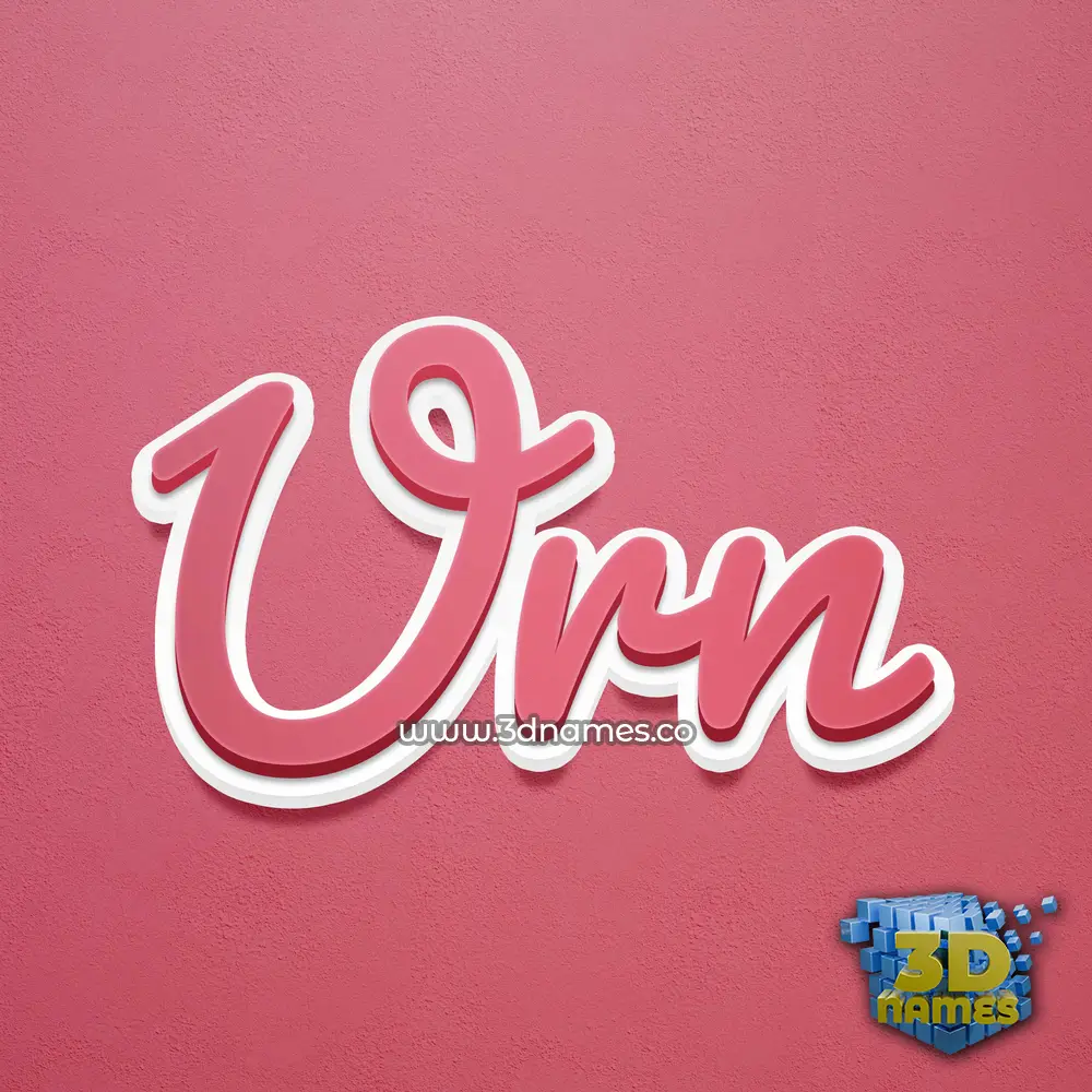 urn in Red Scribble style - 3D name wallpaper