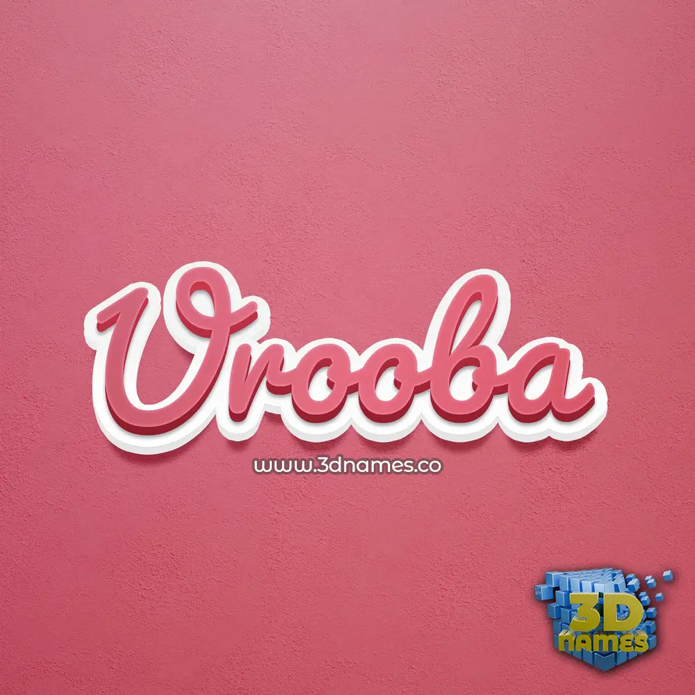 urooba in Red Scribble style - 3D name wallpaper