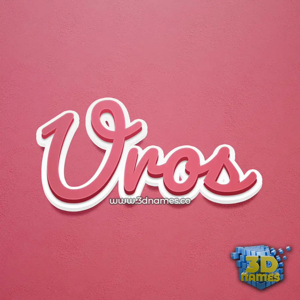 uros in Red Scribble style - 3D name wallpaper