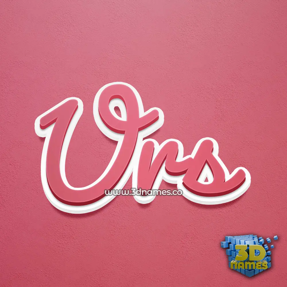 urs in Red Scribble style - 3D name wallpaper