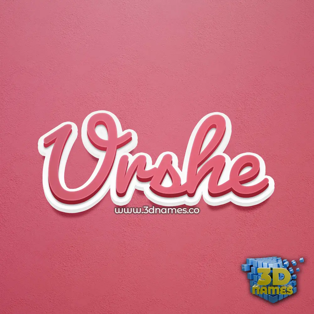 urshe in Red Scribble style - 3D name wallpaper