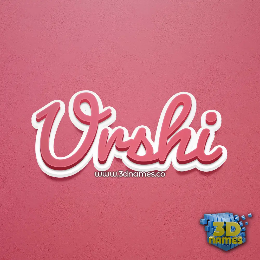 urshi in Red Scribble style - 3D name wallpaper