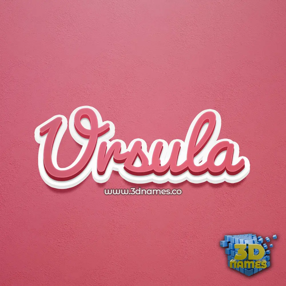 ursula in Red Scribble style - 3D name wallpaper