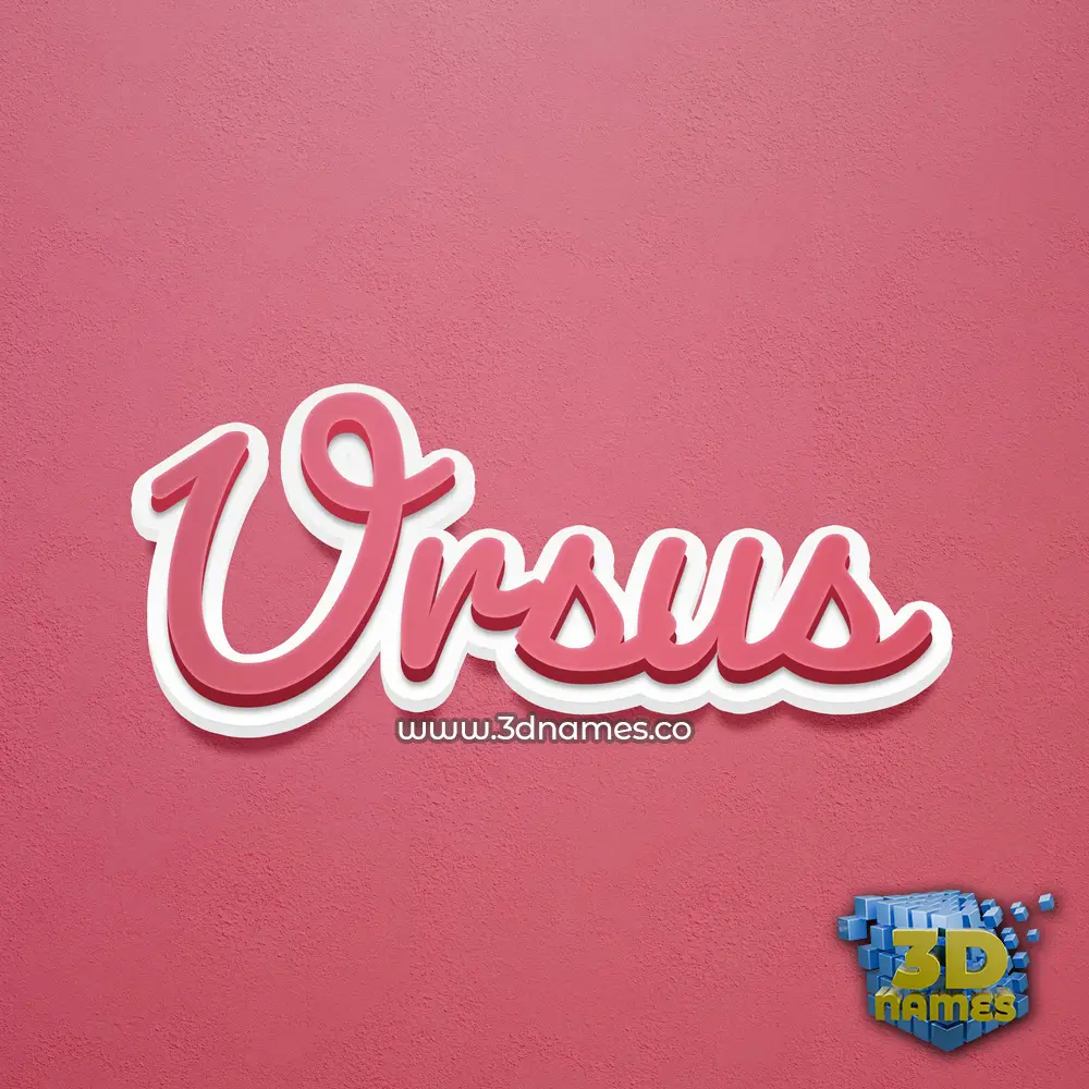 ursus in Red Scribble style - 3D name wallpaper