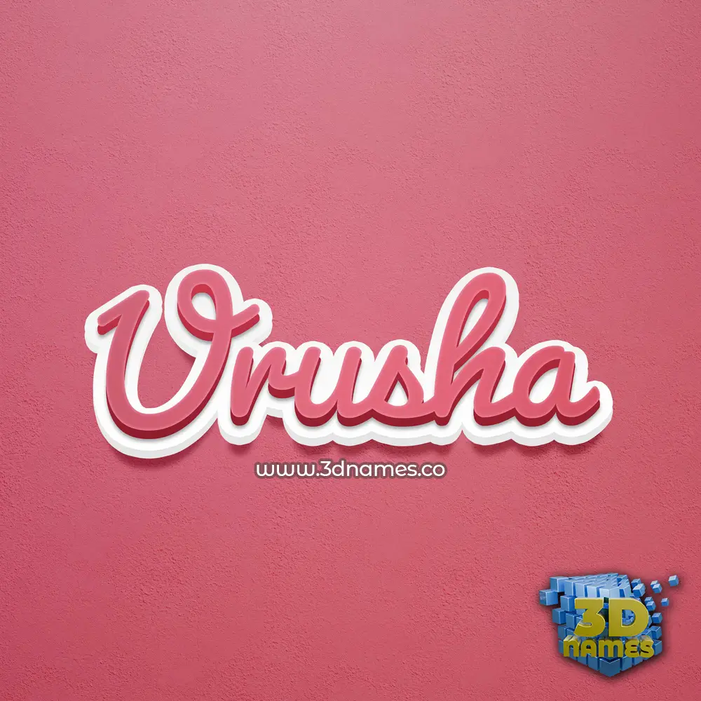 urusha in Red Scribble style - 3D name wallpaper