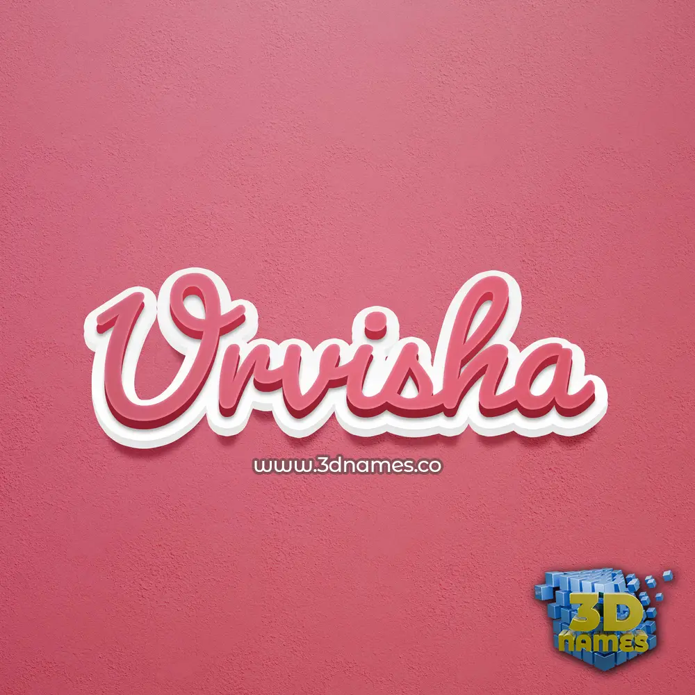 urvisha in Red Scribble style - 3D name wallpaper