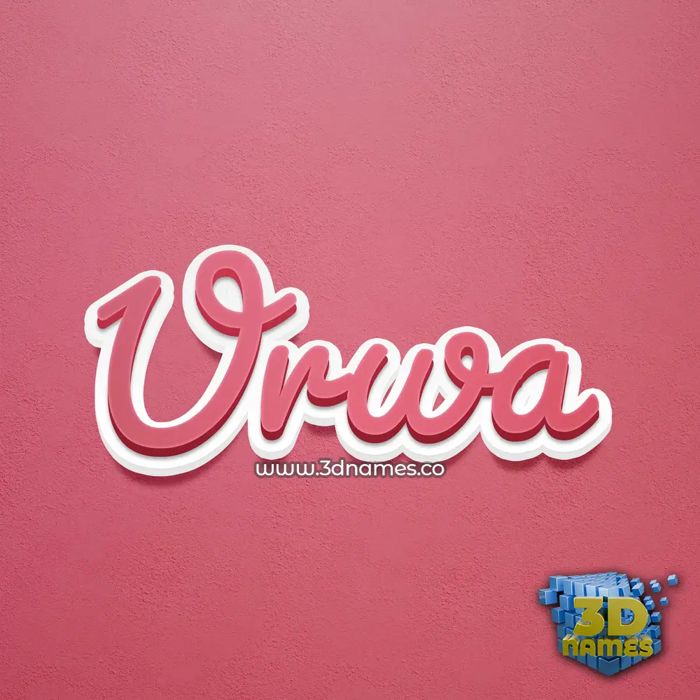 urwa in Red Scribble style - 3D name wallpaper