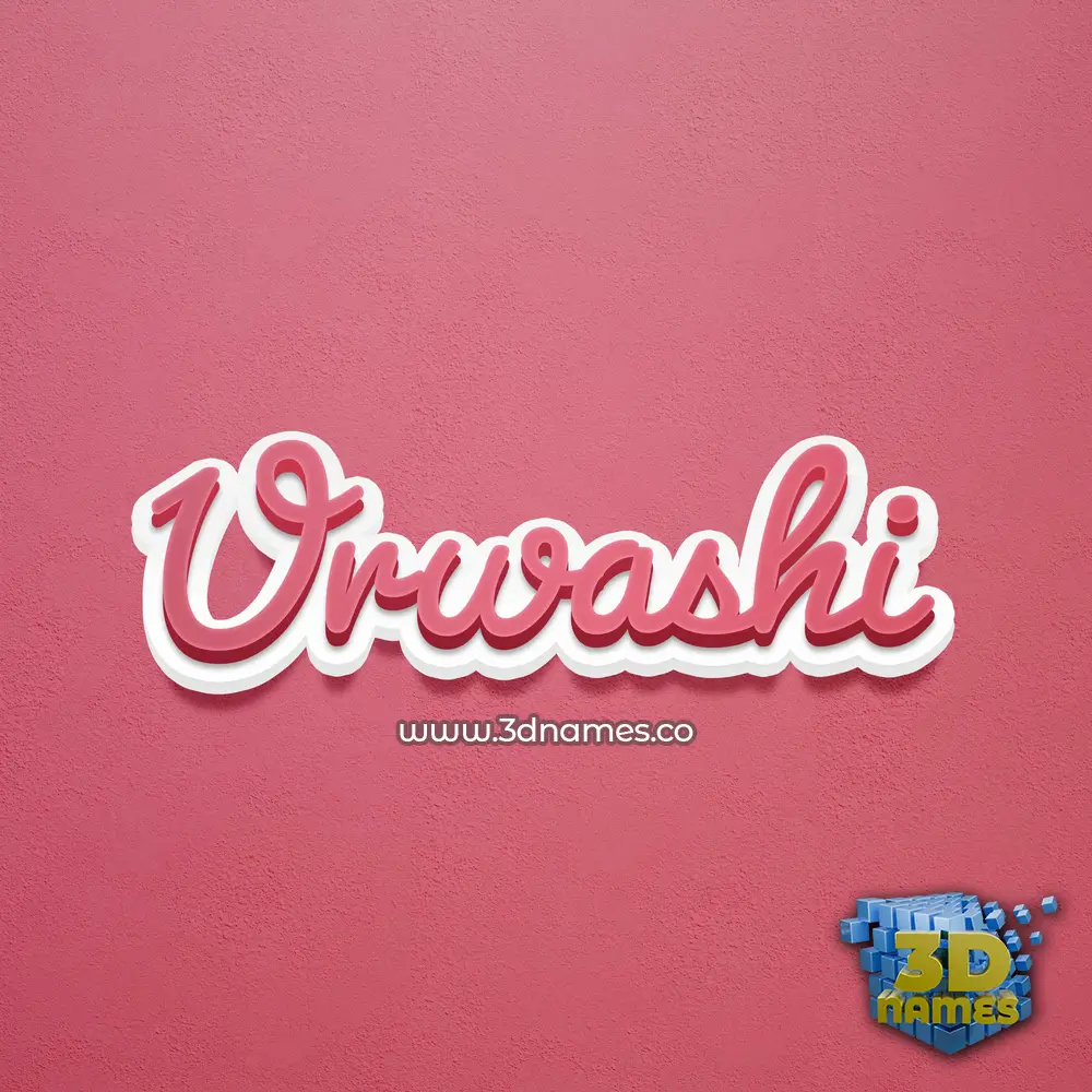 urwashi in Red Scribble style - 3D name wallpaper