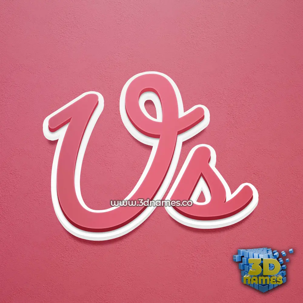 us in Red Scribble style - 3D name wallpaper