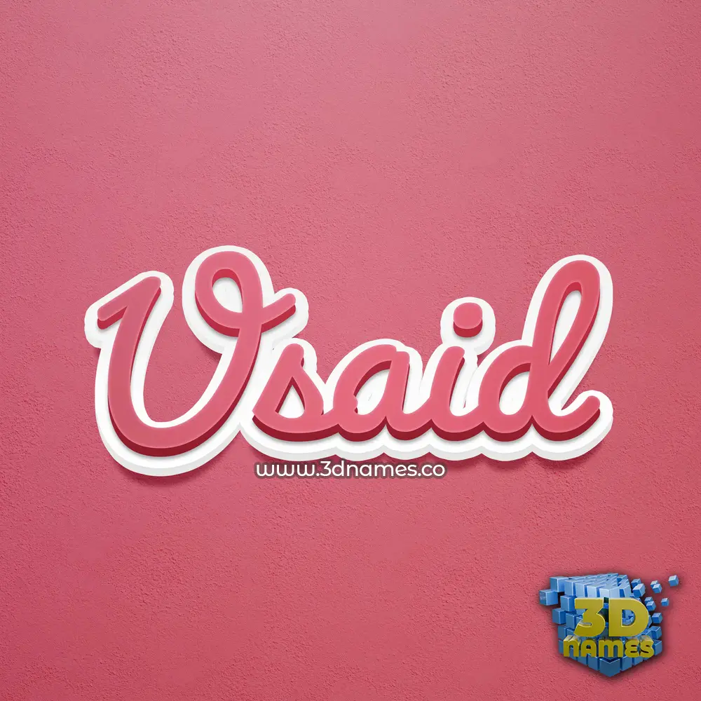 usaid in Red Scribble style - 3D name wallpaper