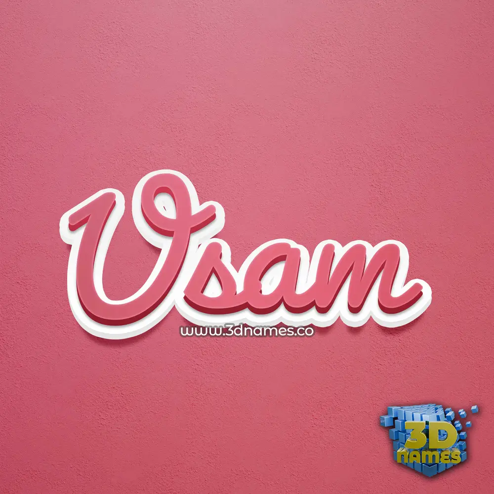 usam in Red Scribble style - 3D name wallpaper