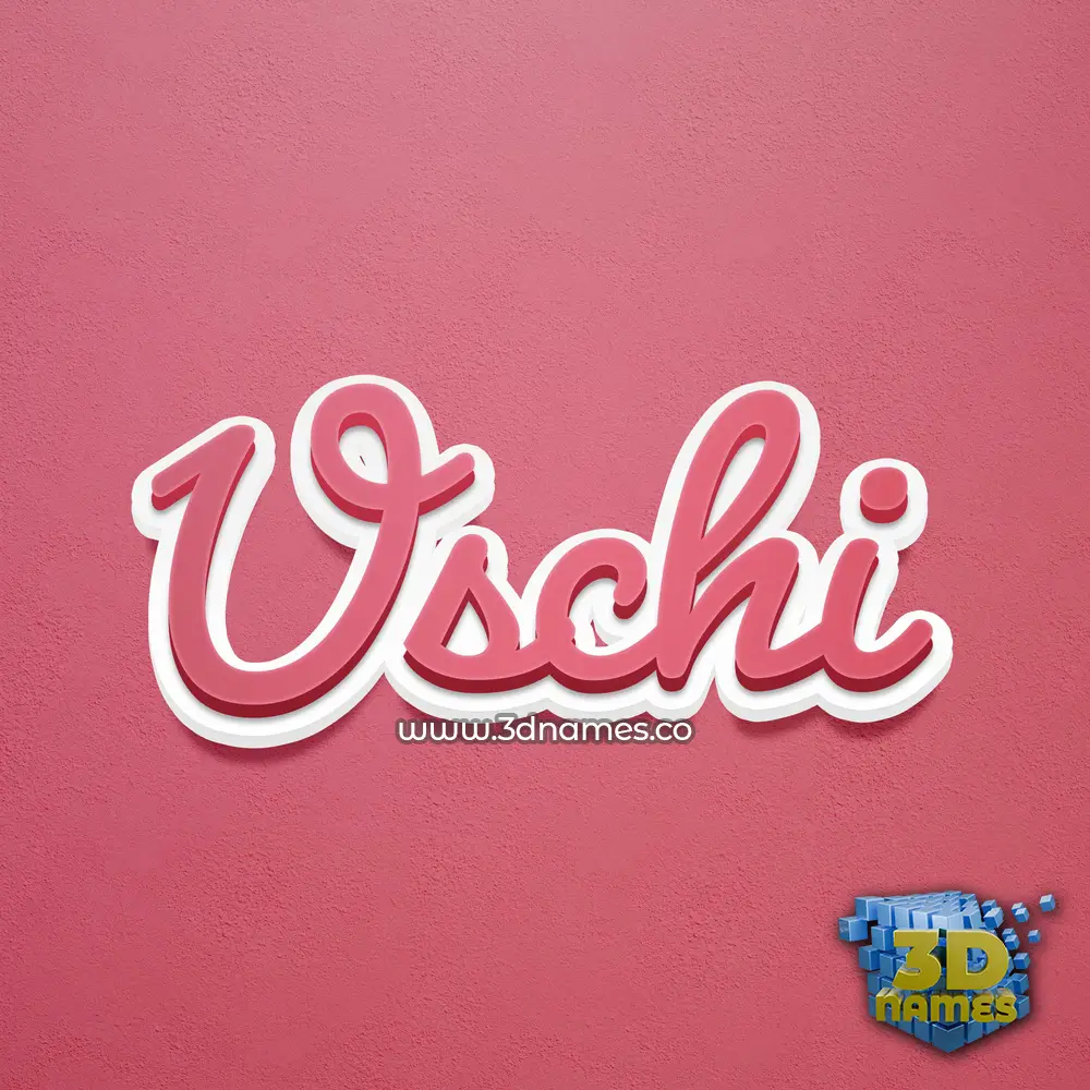 uschi in Red Scribble style - 3D name wallpaper